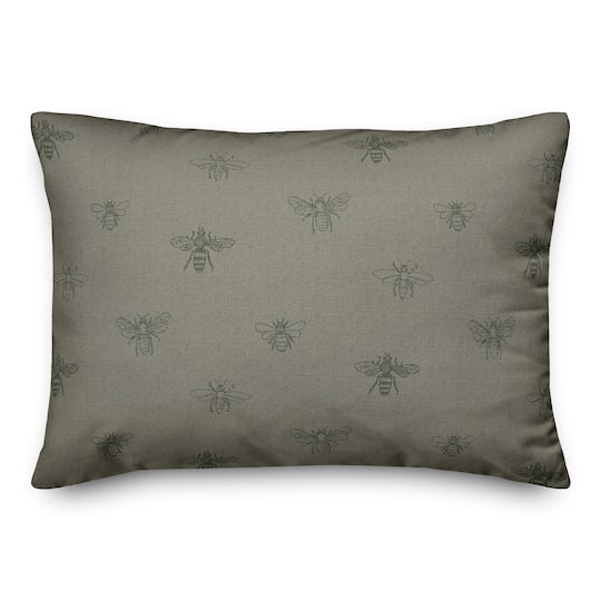 Bee Pattern Throw Pillow